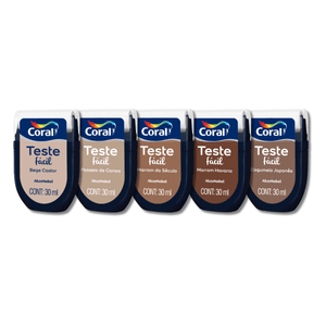Kit com 5 Teste Fácil - Bege Castor 30ML