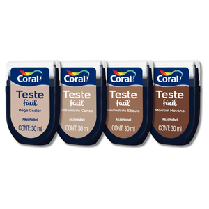 Kit com 4 Teste Fácil - Bege Castor 30ML