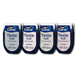 Kit com 4 Teste Fácil  - Cinza Geada 30ML